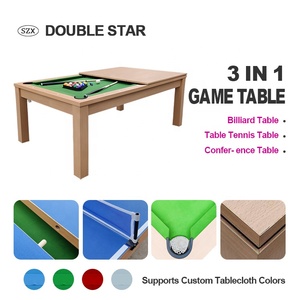 Table de jeu multifonctionnelle 3 en 1 à succès, <span class=keywords><strong>billard</strong></span>, salle à manger et tennis de table, tables de <span class=keywords><strong>billard</strong></span> en MDF avec accessoires - Product Image 2