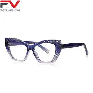 Hochwertige Blaulicht blockierende Cat Eye TR90 Brillen Brillen fassungen