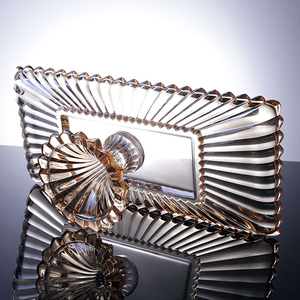 7321LPx Assiette rectangulaire de Noël transparente en cristal, vaisselle de service originale, assiettes décoratives pour <span class=keywords><strong>raisins</strong></span> - Product Image 6