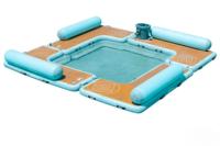 Dock gonflable modulaire de qualité commerciale en PVC, capacité de 100 à 500 kg pour 5 à 10 passagers, utilisation en extérieur, yachts, logo personnalisé