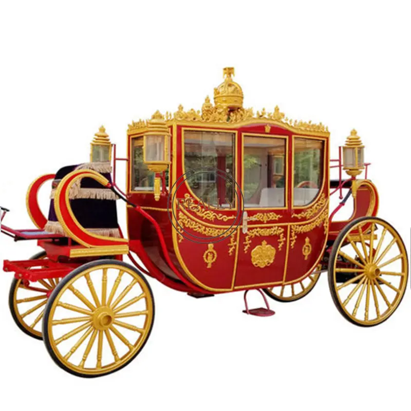 Gracefully Royal Wedding Carriages Electric Princess Cinderella Horse Carriage for Sale