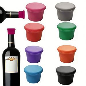 Food Safe Silicone <b>Wine</b> Bottle <b>Stoppers</b> Reusable Preservation Sealing Caps Silicone <b>Wine</b> Plugs Leak-Proof Design for Daily Use - Product Image 1