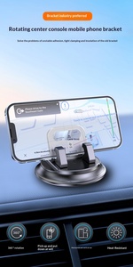 Support de téléphone universel pour voiture, vente en gros du fabricant, avec coussinet antidérapant avancé et rotation à 360 degrés, fixation pour voiture - Product Image 6