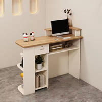 Comptoir de réception moderne et minimaliste avec tiroir, idéal pour les salons, les hôtels commerciaux, les bureaux et les appartements