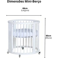 Lit bébé convertible 4-en-1 homologué FSC, forme ovale, en bois, sans PVC, sans BPA, pour nouveau-né