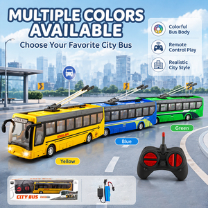 Juguete de Autobús Escolar a Control Remoto, Escala 1:32, 4 Canales, con Luces LED, Simulación de Autobús, Juguete para Niños, Juego en Interiores - Product Image 3