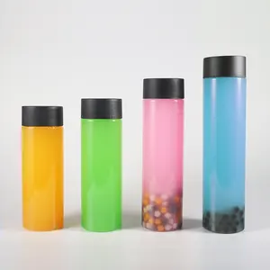 100% 생분해 성 100Ml 250Ml 350Ml 500Ml 일회용 Compostable Pla 플라스틱 병 음료 플라스틱 주스 병