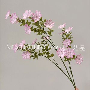 Fleur artificielle rose Mishu Crafts, branche unique, pétales en soie, décorations pour mariage et maison - Product Image 4