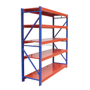 أرفف معدنية خفيفة للخدمة المتوسطة ، أرفف قابلة للتركيب بسعة كبيرة ، رف تخزين للمستودعات الصناعية - Product Image 3