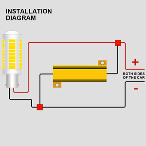 Resistencia decodificadora LED de 50W 12V con cable para mejora de faros de motocicleta, ajuste universal - Product Image 2