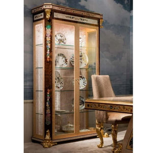 Armoire de présentation en bois massif de style <span class=keywords><strong>baroque</strong></span> français, écologique, durable, faite à la main, armoire à vin, meubles de salon - Product Image 1