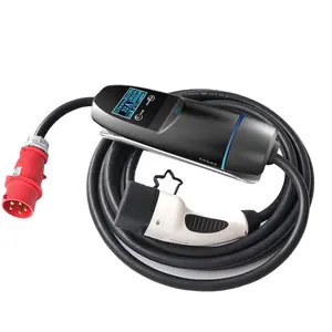 Portable wallbox 220v IP66 22kw 32A level 2 electric car EV charger station