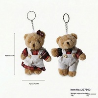 Nouvelle Peluche Ours Couple en Coton, Pendentif Porte-clés pour Sac, Poupée de Machine à Pinces, Rembourrage en Coton PP, Cadeaux