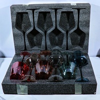 Coupe à vin vintage, mariage personnalisé, couleur de luxe, fête à domicile, boisson, grande coupe à vin de Bourgogne, verre coloré, gobelet