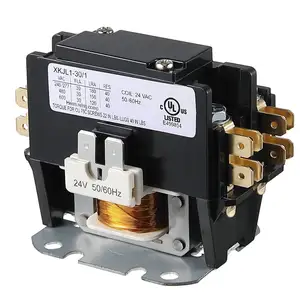 Контактор переменного тока 25 ампер 2-полюсный контактор 24 В катушка 50/60 Гц совместимые устройства до 600 VAC