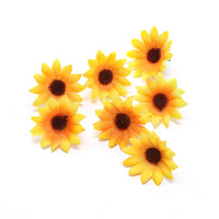 Têtes de fleurs artificielles en soie, petites, réalistes, classiques, faites à la main, pour la décoration de Pâques, DIY