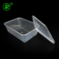 Boîtes à lunch rectangulaires en plastique transparent de qualité alimentaire LR 750 ml pour la vente à emporter