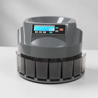 Compteur de pièces électronique haute vitesse PST avec écran LCD, construction en plastique, détection de contrefaçon, comptage de pièces multi-pays