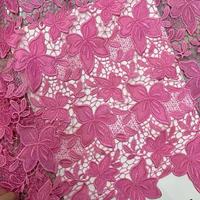 Tissu en polyester de haute qualité, multicolores, personnalisé, soluble dans l'eau, dentelle plate, broderie