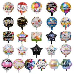 DJTSN 18 Zoll alles Gute zum Geburtstag Party Dekoration Folie Luftballons Herz geformt mit spanischen Alphabet Helium Luftballons Großhandel