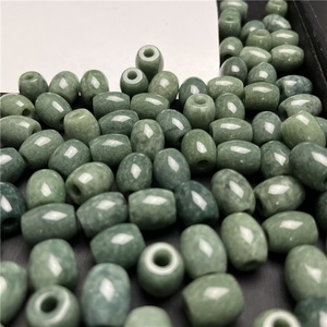 Genuino 12*13MM di giada verde naturale ciondolo perline di giada verde scuro pietre di giada all'ingrosso - Product Image 3