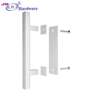 SUS satin kết thúc Ống Vuông Barn Door phần cứng với xử lý thoải mái - Product Image 4