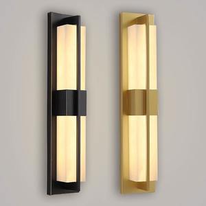 Lampe murale extérieure de style chinois, en acier inoxydable, étanche, en marbre, pour salon, chambre, balcon, villa - Product Image 4