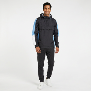 Custom Design 100% Polyester Half Zip Gym Men Hoodies Jacket Blank Waterproof Windbreaker Men Jacket For Men - Product Image 1