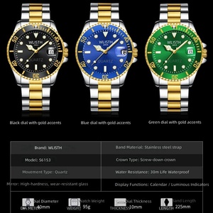 Reloj de Hombre de Alta Gama Wolishi, Correa de <span class=keywords><strong>Acero</strong></span> Inoxidable, Movimiento de Cuarzo Luminoso, Resistente al Agua 30M, Visualización de Fecha - Product Image 4
