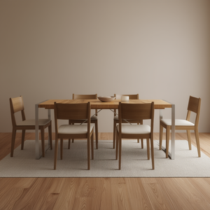 Table à manger en bois de manguier massif, 70,9x35,4x29,5 pouces, pieds en métal, rectangulaire, design industriel moderne, meubles pour la maison - Product Image 2