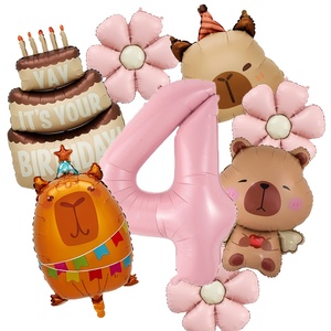 Set di 8 Palloncini in Foil a Forma di Capibara con Numero 1-9 per Decorazioni di Feste di <span class=keywords><strong>Compleanno</strong></span> - Product Image 5