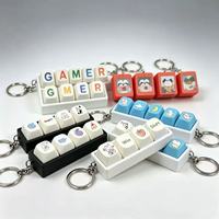Custom Acrylic Keyboard Keycap Keychain with UV Printing Stress Relief Switches Fidget Clicker