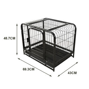 Vente en gros de chenil pliable intérieur/extérieur pour chiens Cage tubulaire en métal robuste noire Cages pour animaux de compagnie à vendre moderne pour chiens - Product Image 5