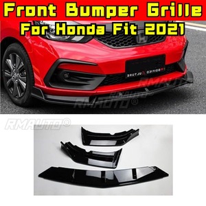 สำหรับ Honda Fit 2021-2024 อุปกรณ์ตกแต่งรถยนต์ สปอยเลอร์กันชนหน้า ลิปสปลิตเตอร์ ดิฟฟิวเซอร์ สไตล์ RS ชิ้นส่วนตกแต่งกันชน - Product Image 3