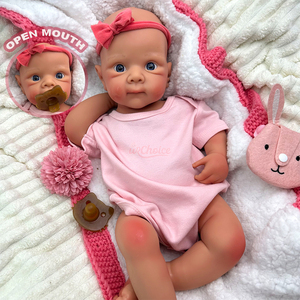 Poupée <span class=keywords><strong>Reborn</strong></span> Fille en Silicone Réaliste, Douce au Toucher, Détails Faciaux Réalistes, Compagnon Confortable <span class=keywords><strong>pour</strong></span> Adultes - Product Image 1