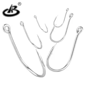 Private Label Sea Fishing Hooks Set 500 Pieces Black Nickel Barbed Fishinghook Anzuelos De Pesca With Loop Elbow Fish Hook Japan