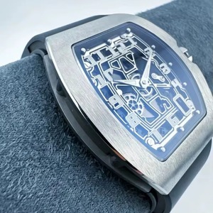 Reloj de Pulsera Moderno y Elegante con Esfera Grande en Forma de Tonneau, Diseño Ultrafino, Reloj Mecánico Masculino a la Moda - Product Image 1