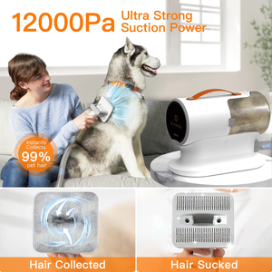 Aspiradora para Perros para Eliminar el Pelo Suelto, Kit de Aseo 5 en 1, Aspiradora para Mascotas de Bajo Ruido, Cortapelos para Perros, Secador de Pelo para Mascotas, <span class=keywords><strong>Cepillo</strong></span> para Aseo de Gatos - Product Image 2