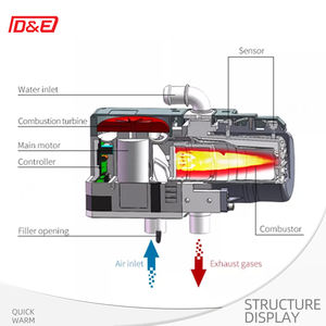 Calentador de Agua Líquido de Estacionamiento Diésel Nuevo de Fábrica, 5KW/12KW, 12V/24V, para Camiones, Barcos, Autocaravanas - Product Image 6