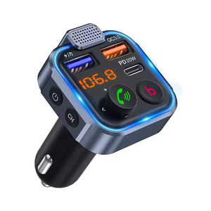 Xách tay xe bt5.0 rảnh tay cuộc gọi điện thoại di động sạc kép USB QC3.0 sạc nhanh hiển thị cho Máy nghe nhạc MP3 <span class=keywords><strong>FM</strong></span> <span class=keywords><strong>Transmitter</strong></span> - Product Image 1