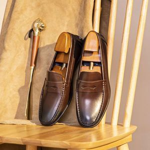 New Style Fashionable Casual Square-toe Loafers Waterproof and <b>Height</b> <b>Increasing</b> Breathable Durable Dress <b>Shoes</b> Business <b>Shoes</b> - Product Image 1