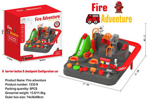 2 SKUs <span class=keywords><strong>Juego</strong></span> de Pista de Carreras de Coches Urbanos con Laberinto, Temática de Bomberos e Ingeniería, con 4 Coches Deslizantes, Juguete Educativo STEM para Niños, Regalo - Product Image 4