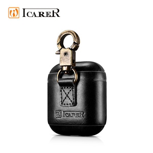 Venta al por mayor de ICARER real de cuero para los airpods caso para los airpods 2 - Product Image 2