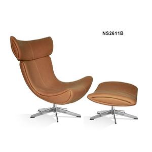 Chaise Imola <span class=keywords><strong>Boconcept</strong></span> avec repose-pieds, pieds en métal massif chromé, robuste - Product Image 6