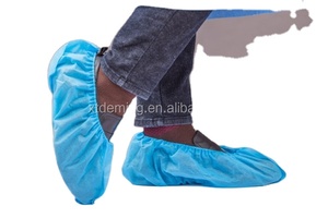 Couvre-chaussures <span class=keywords><strong>jetables</strong></span> bleu non tissé anti-poussière couvre-pieds couvre-chaussures CPE couvre-chaussures avec élastique - Product Image 4