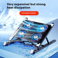 Mute CPU Ventiladores de refrigeración Stand Pad Notebook Ajuste de siete engranajes Gran viento Cuatro ventiladores Laptop Cooling Stand con nuevo estado del producto