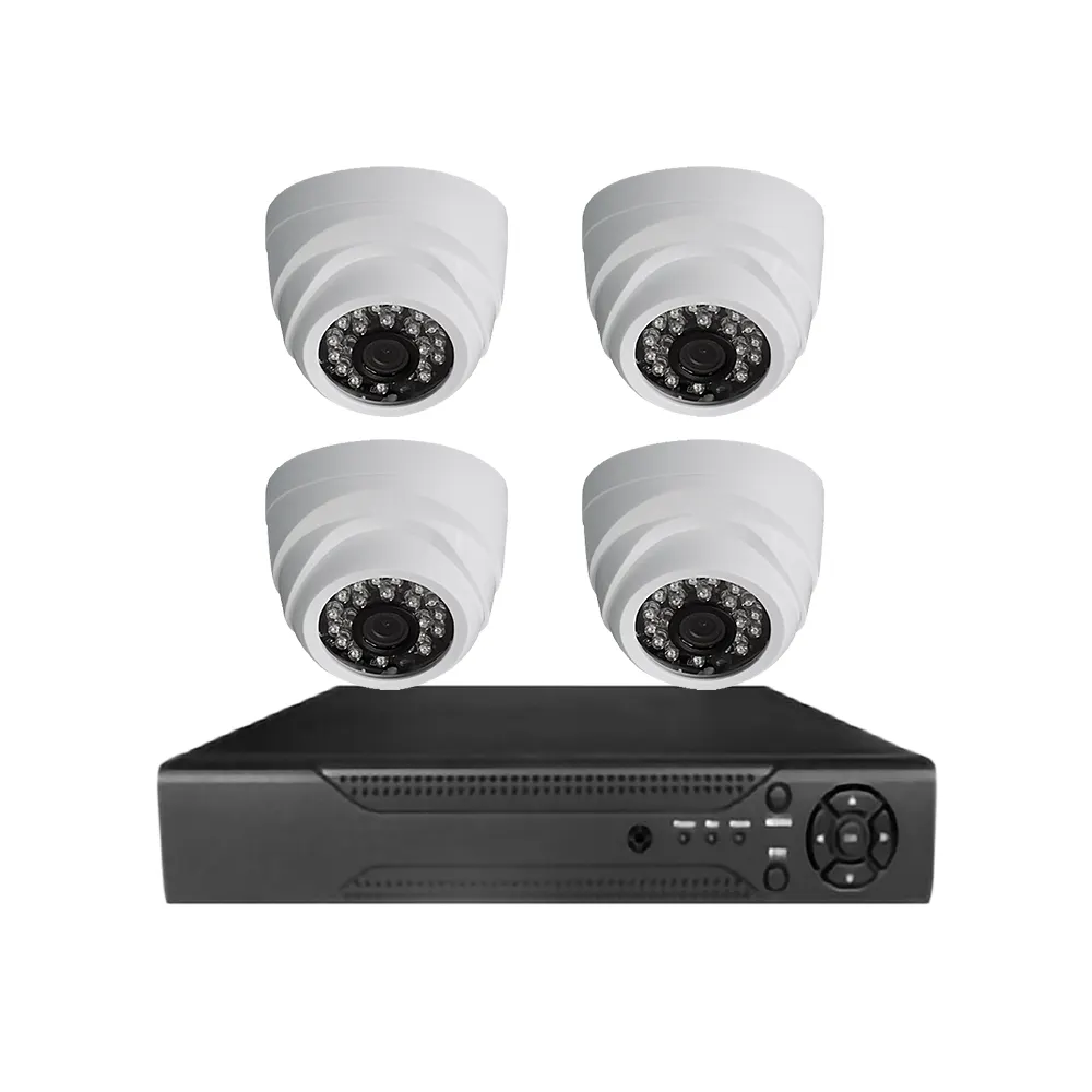 WESECUU Best 1080P CCTV dome camera system 4 channels full color night vision AHD camera with dvr kit for home monitoring system