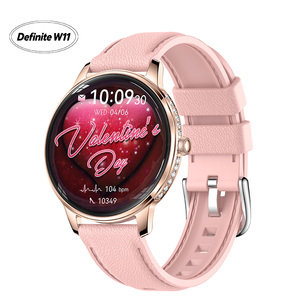 Montre connectée Definite W11-38 avec puce AB5691G, écran AMOLED 1,19 pouces, batterie 200 mAh, suivi cardiaque, appels Bluetooth, Facebook, Instagram, WhatsApp, couleur Or - Product Image 3