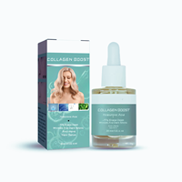 Ampoule de peptides anti-âge blanchissante à étiquette privée, sérum facial liquide stimulant le collagène, liftant, acide hyaluronique