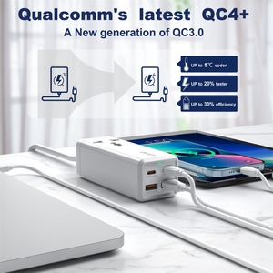 LDNIO SC1418 Regleta de Enchufes de Escritorio de 65W con QC3.0 y PD, 4 Puertos USB de Carga Rápida, Enchufe de Corriente para UE, Reino Unido y EE. UU., <span class=keywords><strong>Material</strong></span> Duradero de PVC - Product Image 5